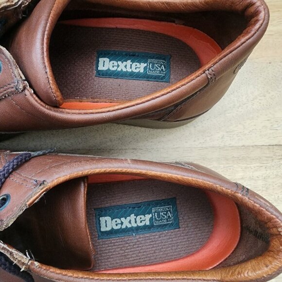Vintage Dexter Light Brown Tan Leather Vibram Shoes Mens Size 10 USA main image 10